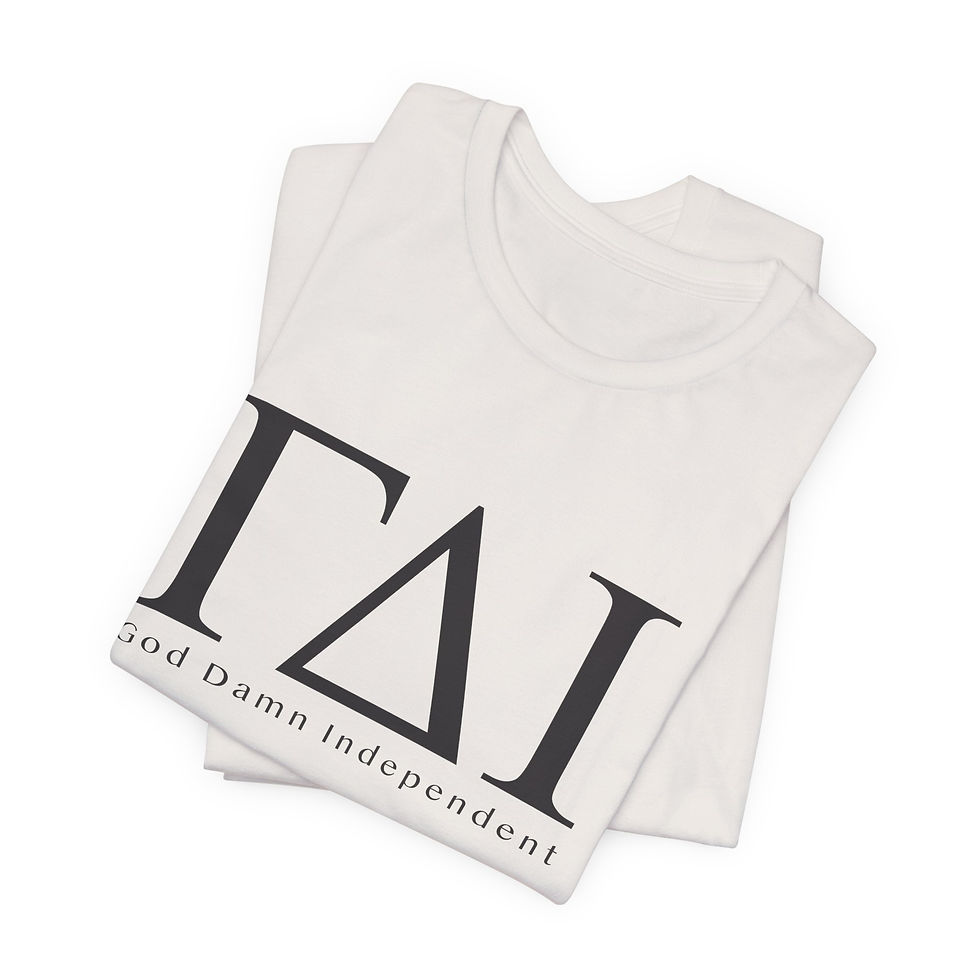 Thumbnail: God Damn Independent T-Shirt — Minimalist Greek Letter Graphic Tee