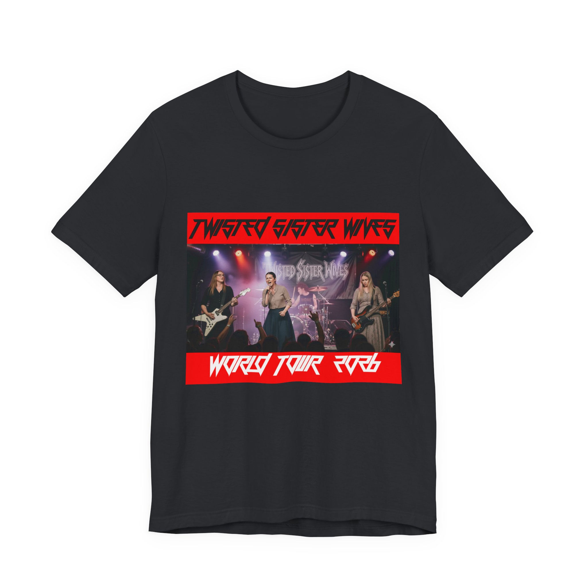 Rock Band World Tour T‑Shirt — Twisted Sister Wives, Concert Graphic Tee