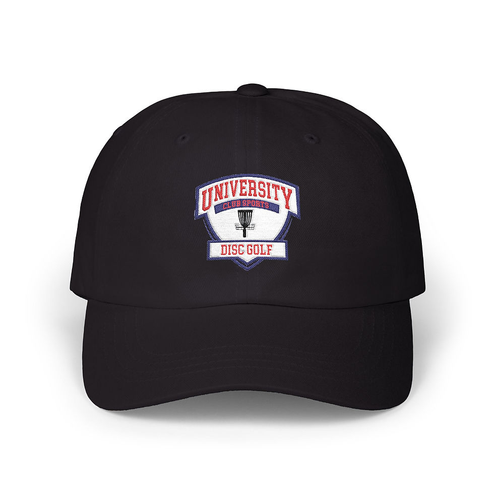 Thumbnail: University Disc Golf Classic Cap — Embroidered Vintage Collegiate Disc Golf Hat