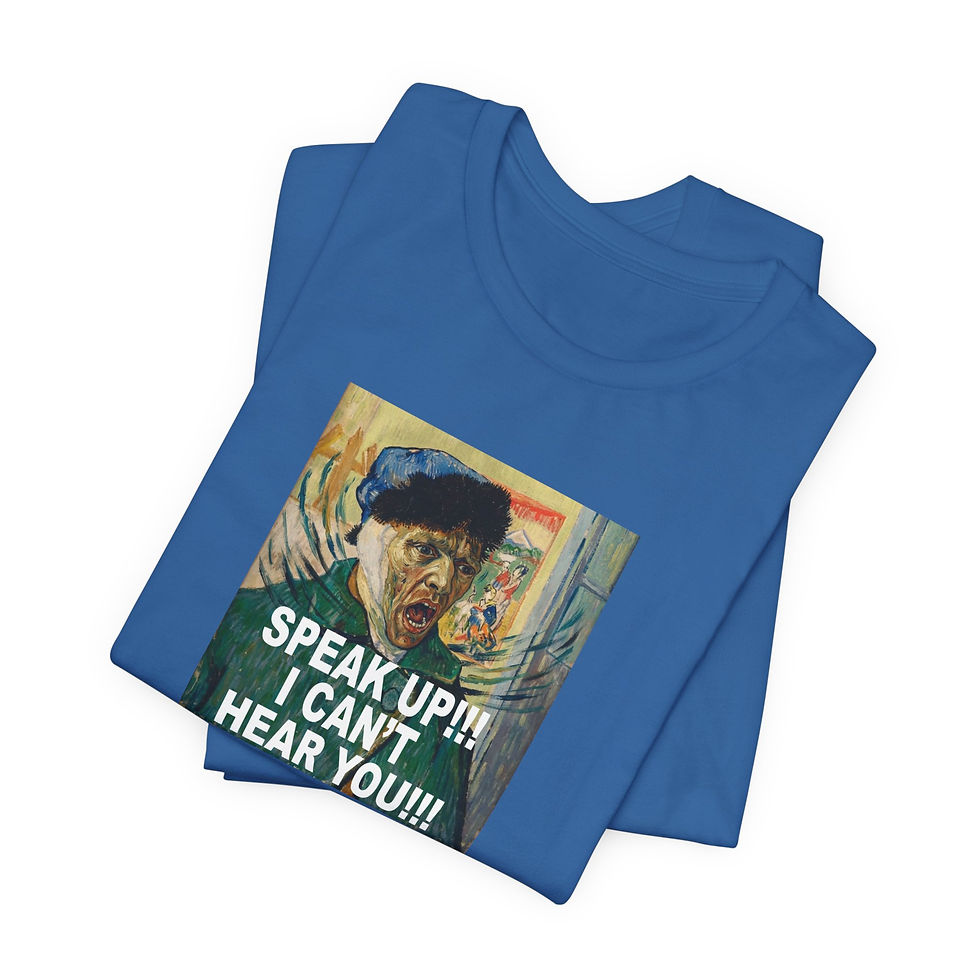 Thumbnail: T-Shirt — Vintage Protest Art “Speak Up! I Can’t Hear You!!!” Graphic Tee