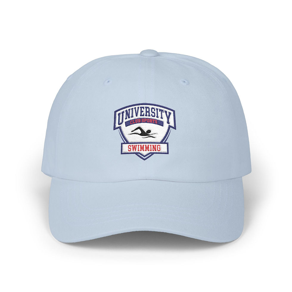 Thumbnail: University Swimming Hat — Embroidered Swim Team Baseball Hat