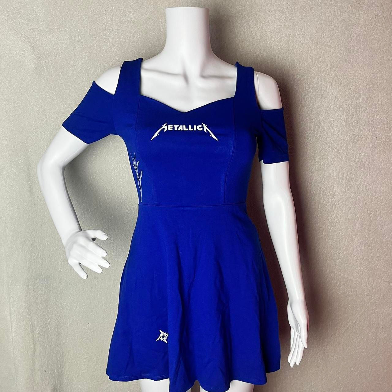 Open Shoulder Metallica Dress