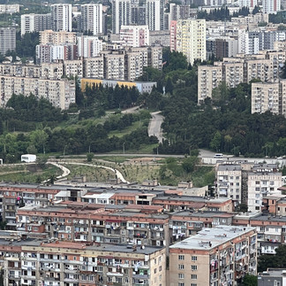 Soviet apartment blocks in Tbilisi Georgia