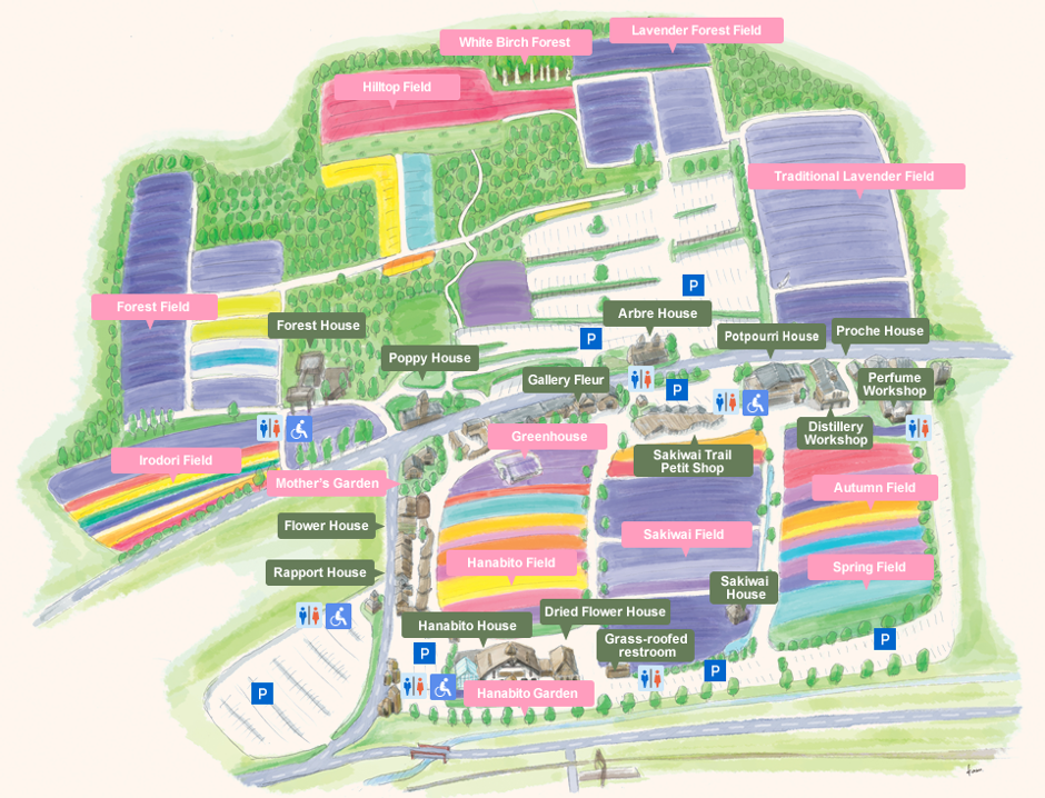 Farm Tomita Garden Map