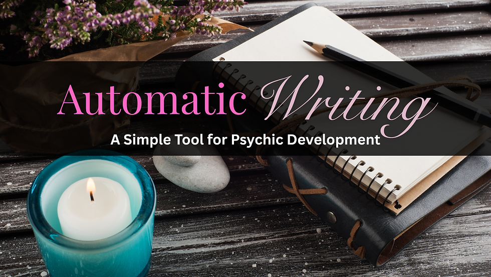 a woman practices automatic writing