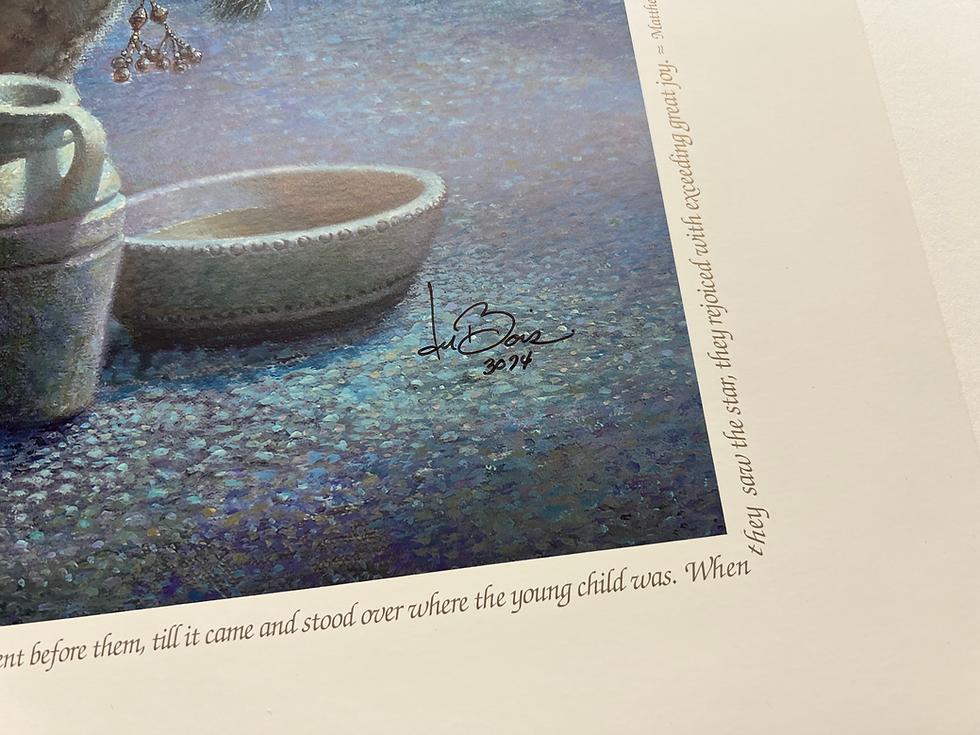 Thumbnail: Tom Dubois: Wise Men Came Bearing Gifts Print | 3074/Time Limited | Mint Never F