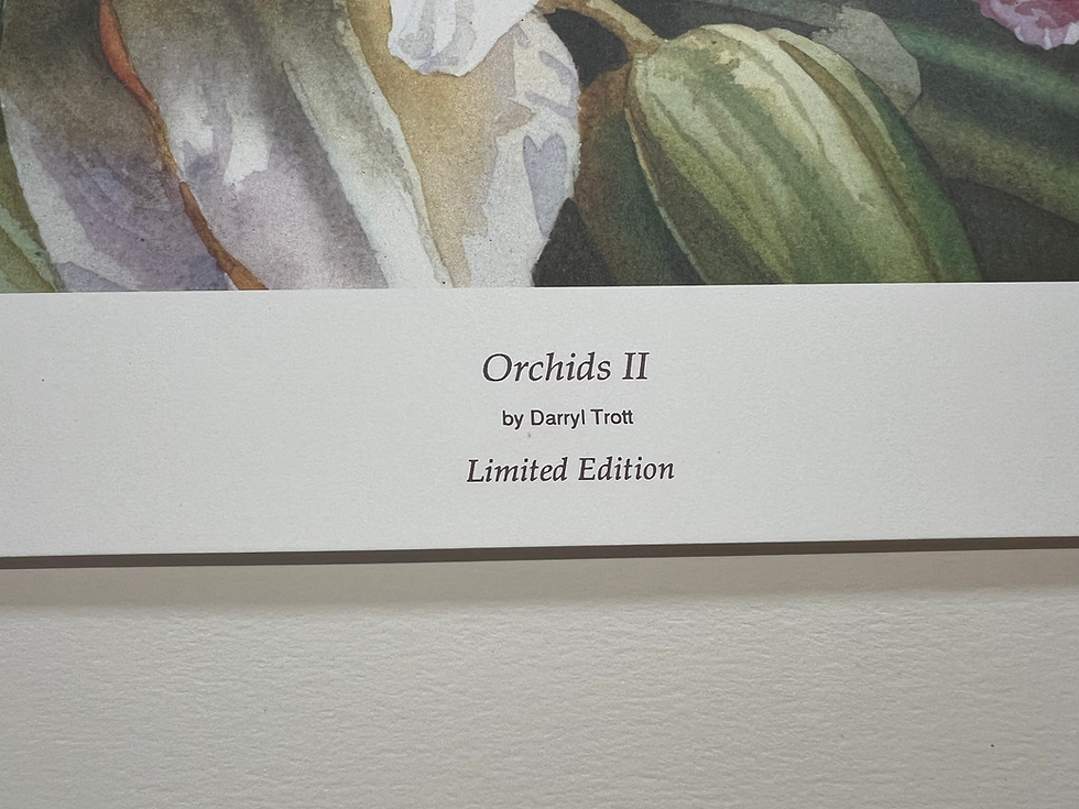 Thumbnail: Darryl Trott: Orchids II Print | 474/1000 | Mint Never Framed