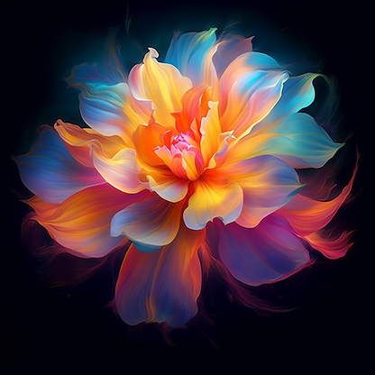 a single vibrant blooming flower