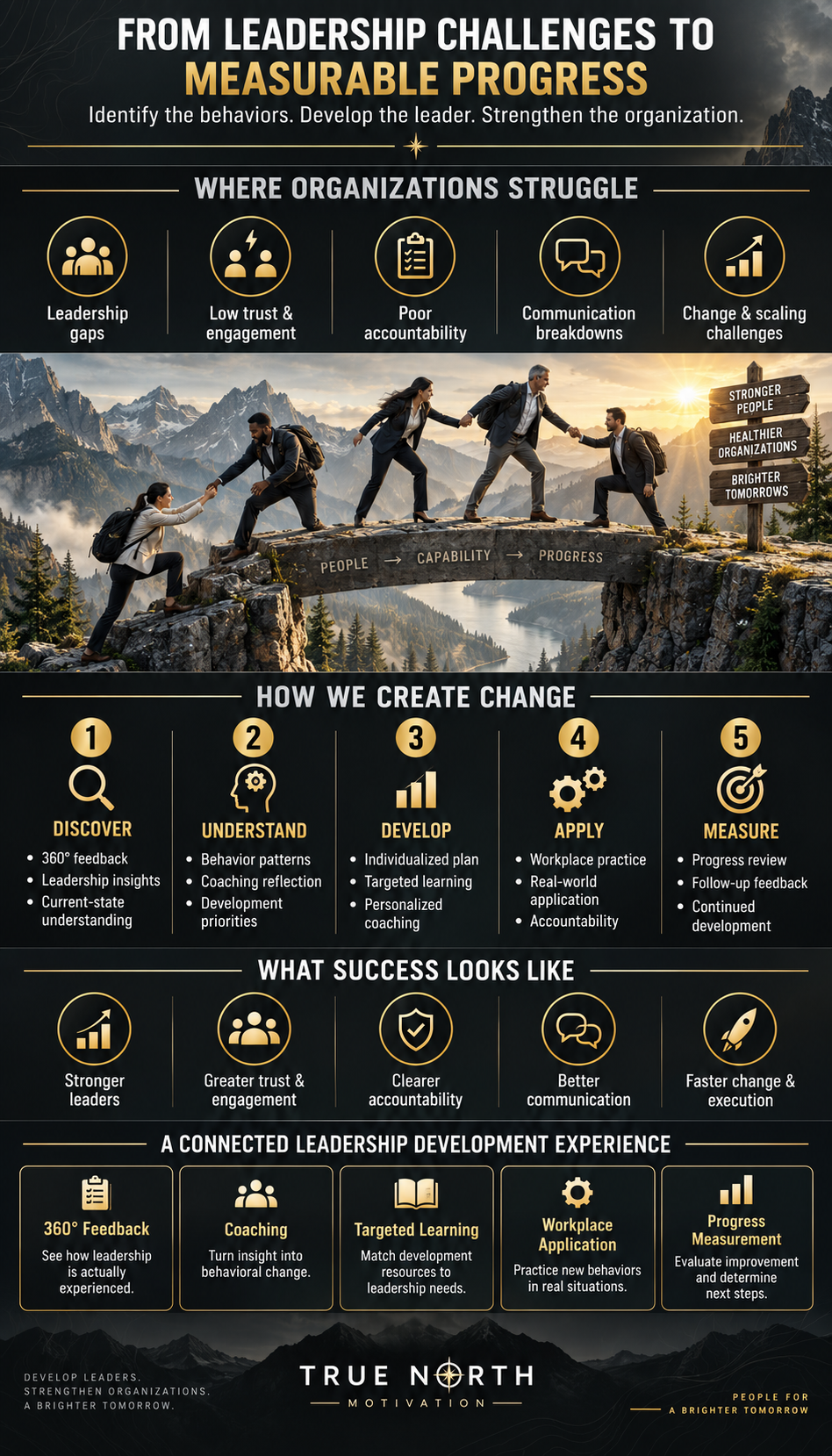 Infographic on leadership development from True North.