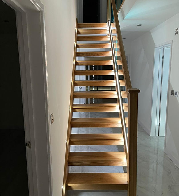 LED Floating OAK Stairs