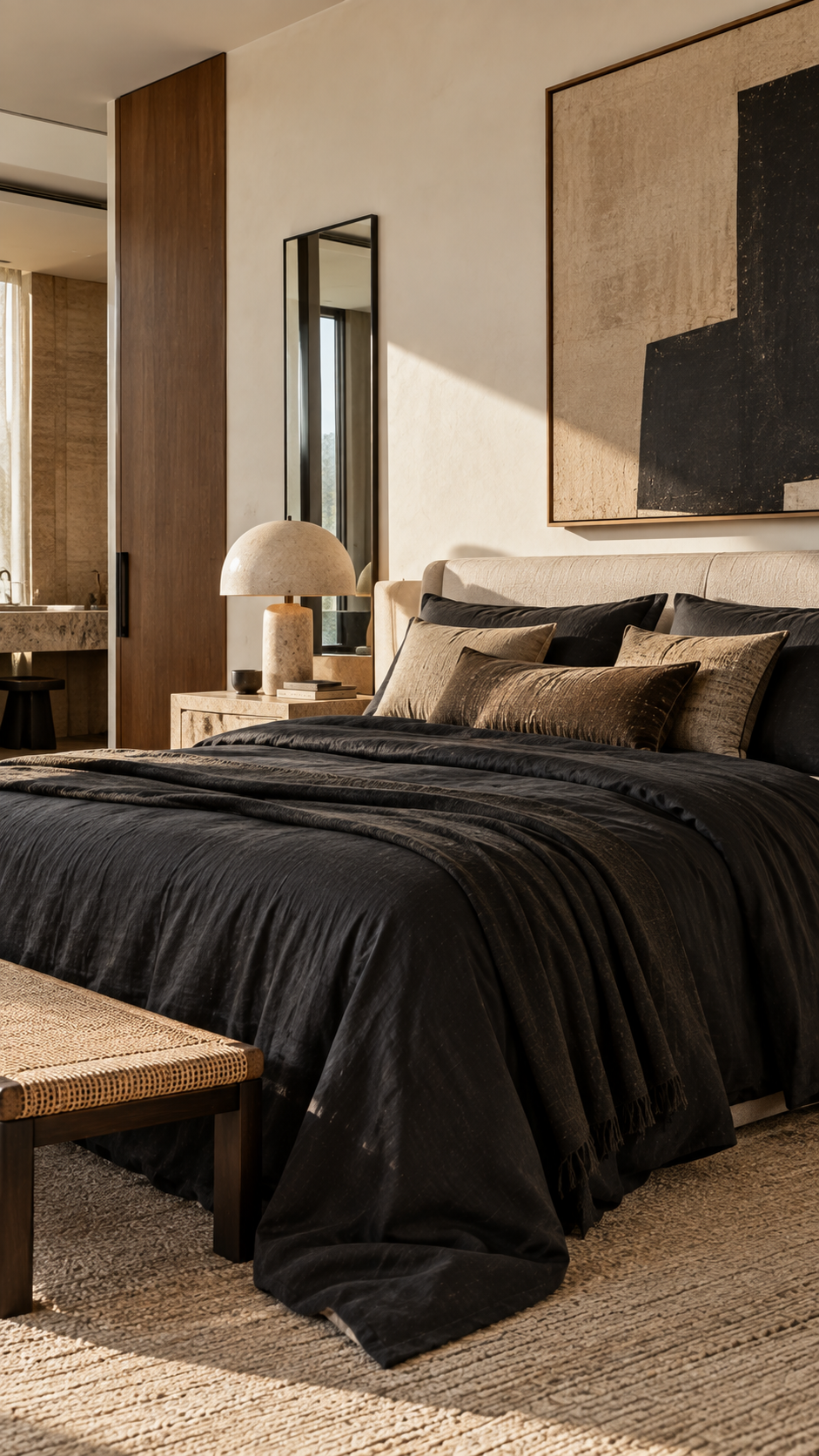 up de cama em linho lavado