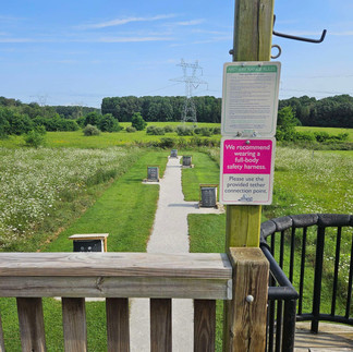 Safety sign at an archery range