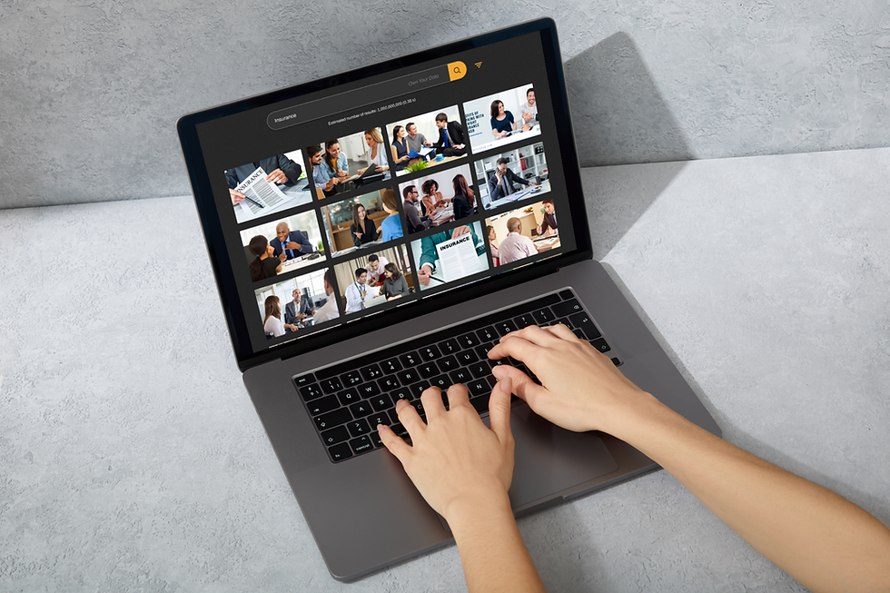 Using Permission Image Search on Laptop