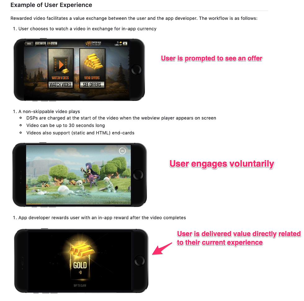 Example of a value-exchange ad