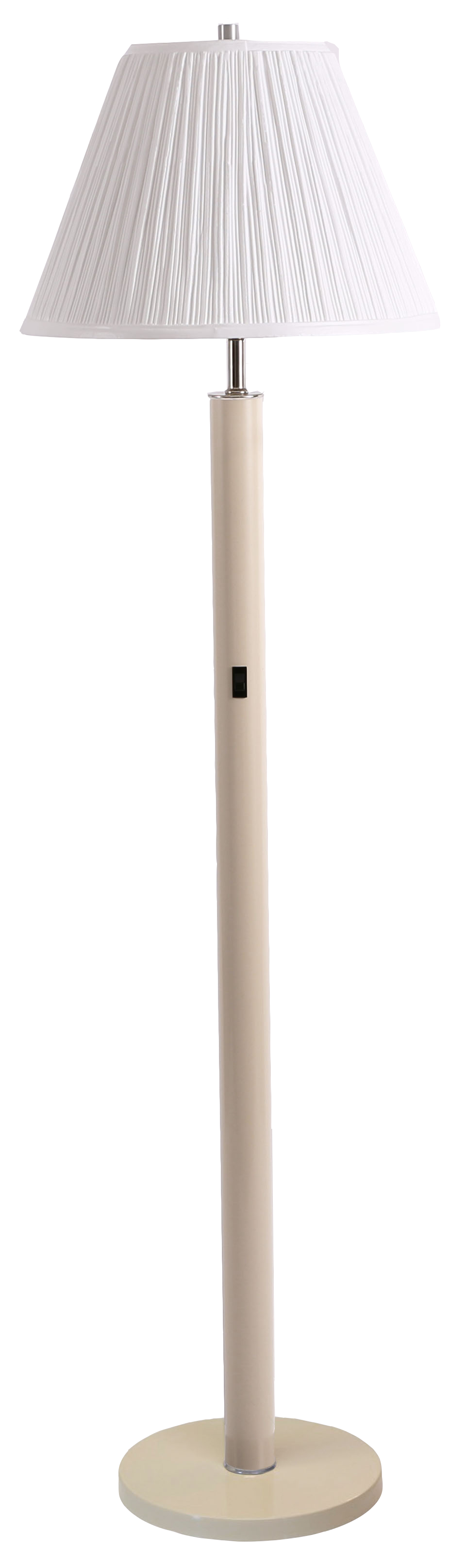 PolyMold Pleated, Cream, Nickel accents