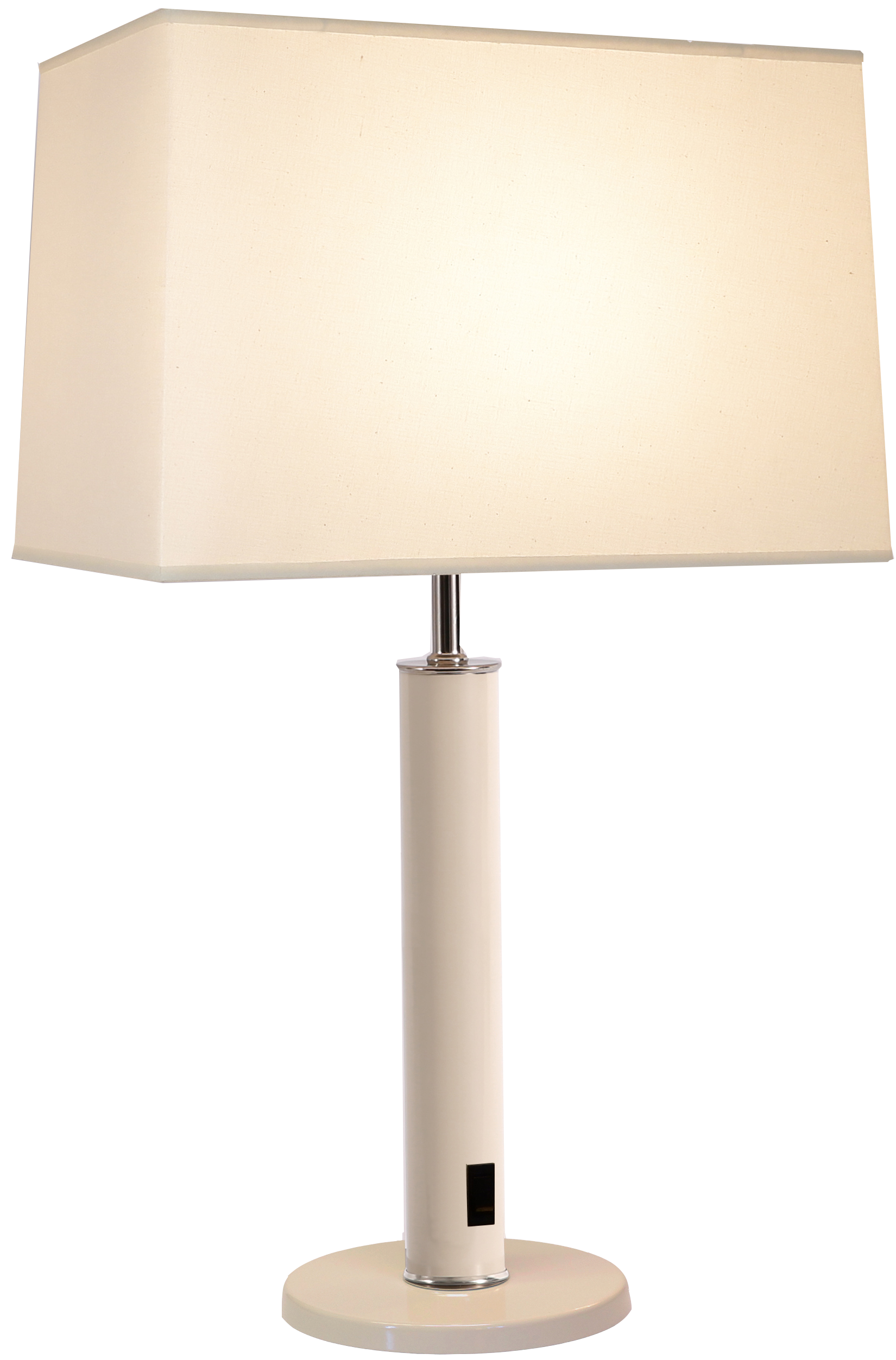 TriLam Rectangle Natural, Cream, Nickel accents