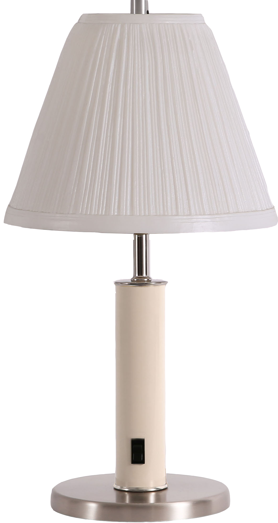 PolyMold Pleated, Cream, Nickel accents