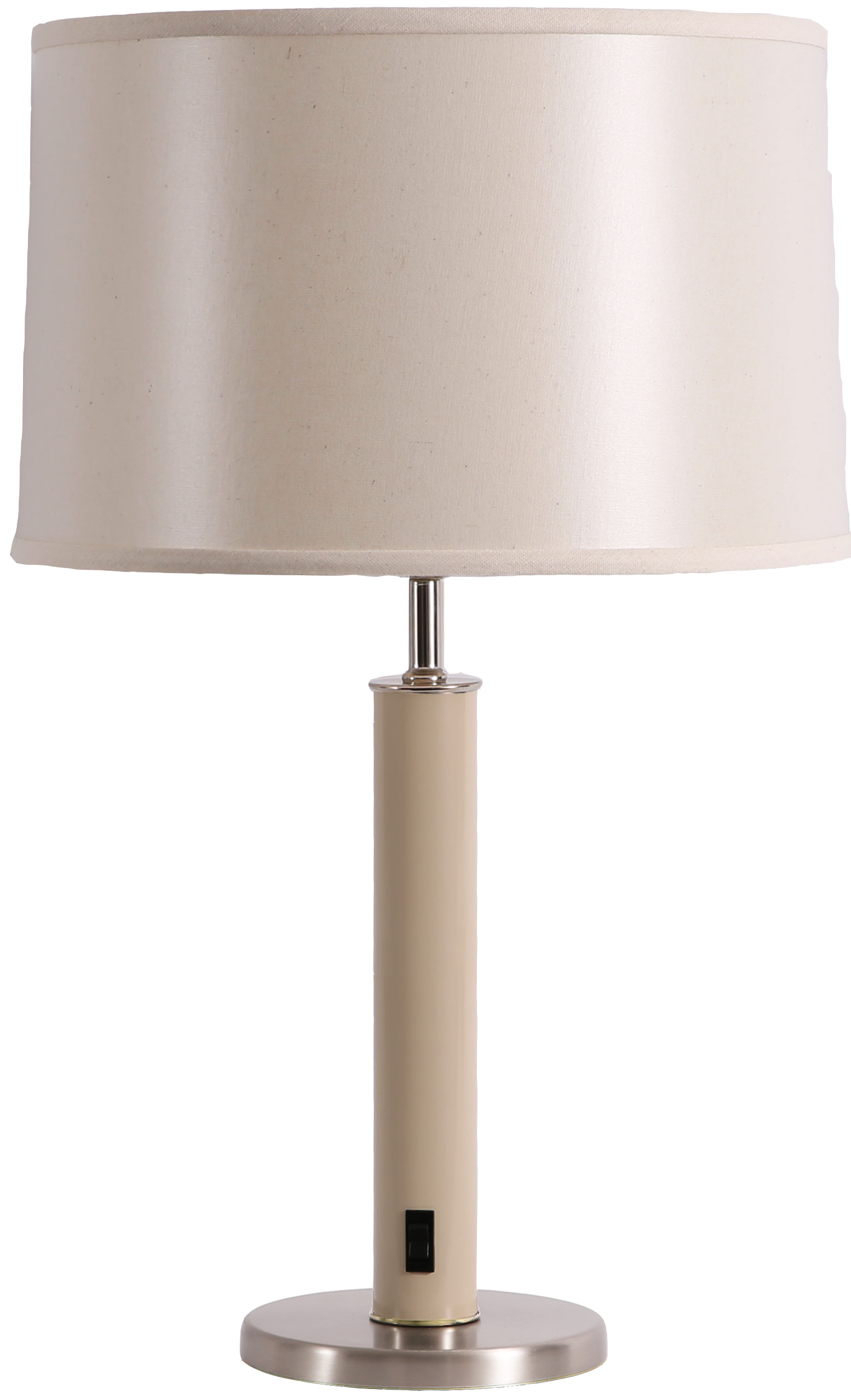 TriLam Oval Natural, Taupe, Satin Nickel base, Nickel accents