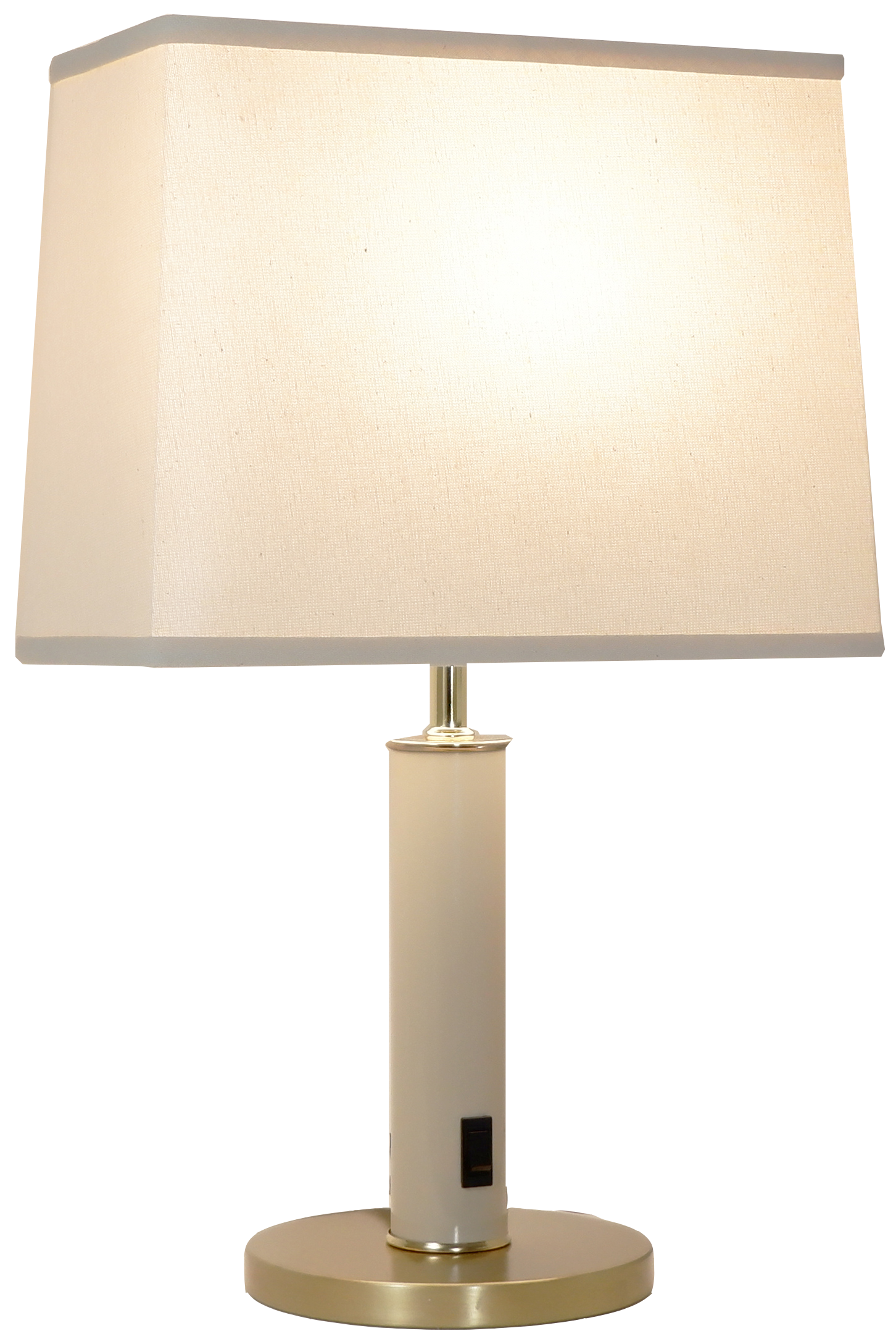 TriLam Rectangle, Taupe, Brass accents