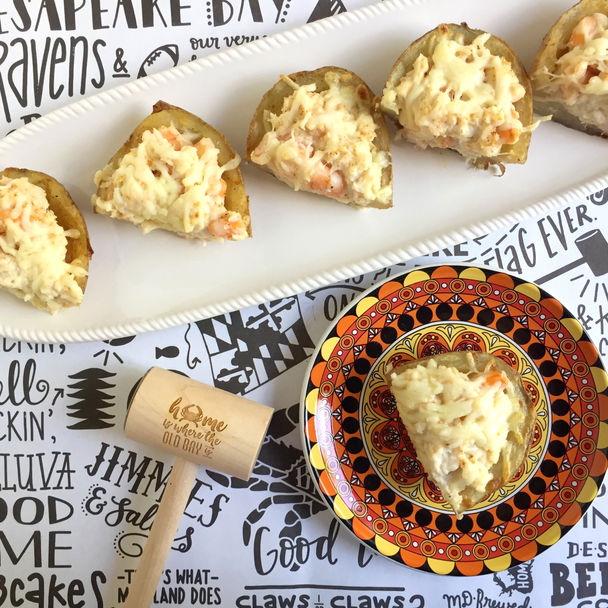 Seafood Stuffed Potato Skins