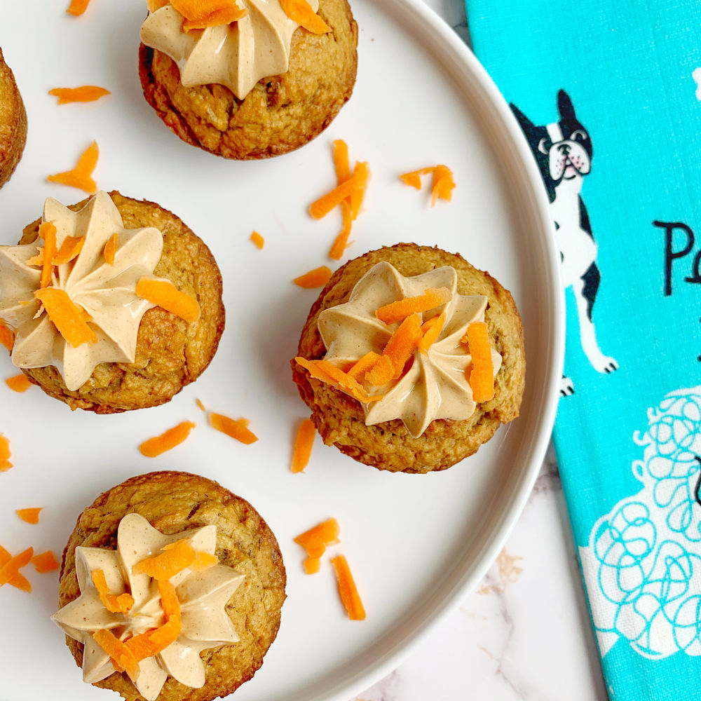 Peanut Butter Carrot Pupcakes