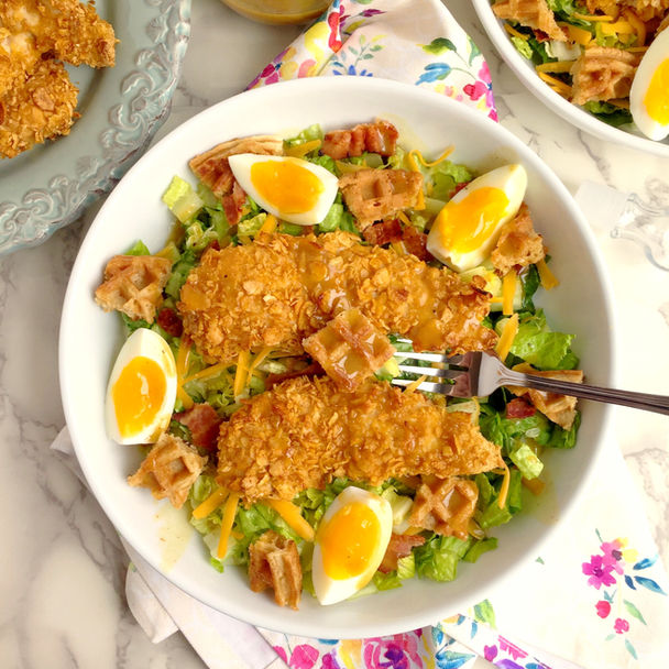 Chicken and Waffle Salad