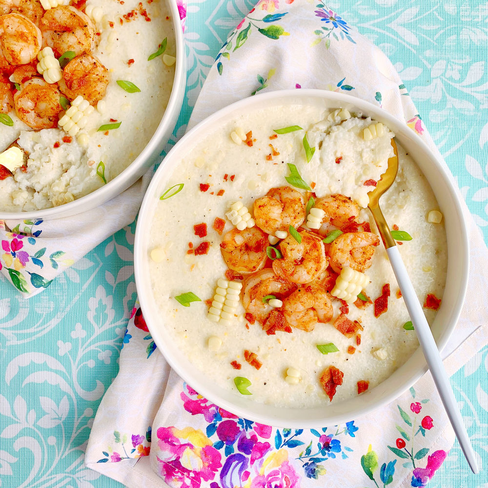 Shrimp and Creamy Corn Grits