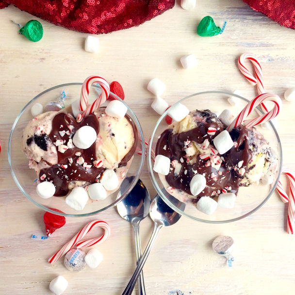 Peppermint Kiss Ice Cream Sundae