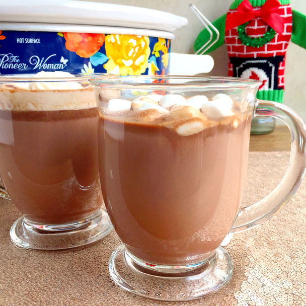 Spiked Slow Cooker Caramel Hot Chocolate
