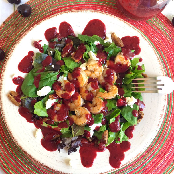 Roasted Shrimp Salad with Cherry Vinaigrette