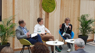 Anne-Sophie Bouladoux, Brand Leader at Coeur de Lion, Cédric Robin, Cocoa Sourcing Manager at Valrhona, and Matthieu Hug, CEO at Tilkal