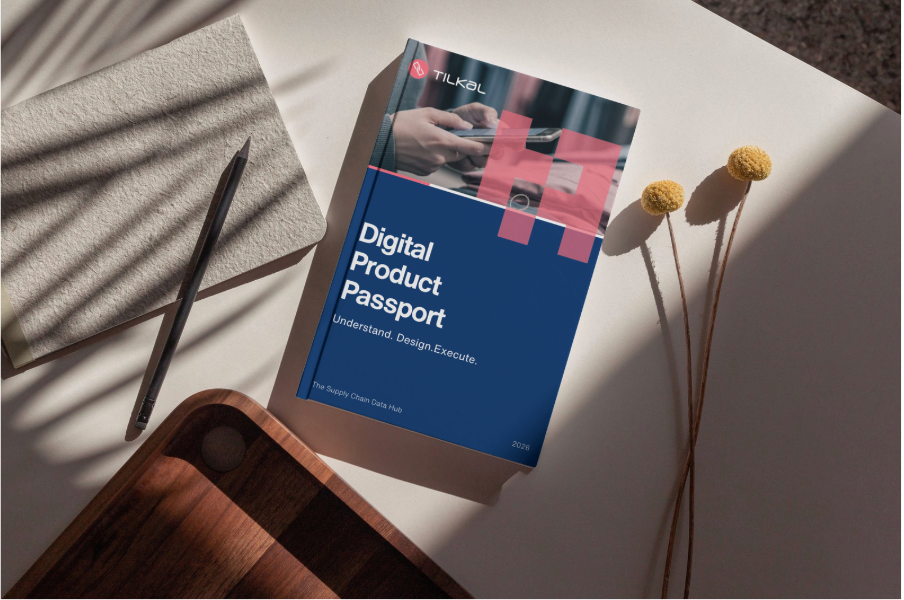 A visual of Tilkal's Digital Product Passport Executive Guide's cover