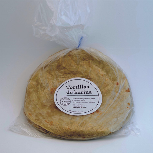 Tortillas de harina de trigo con nata, 12 piezas granjalanoria