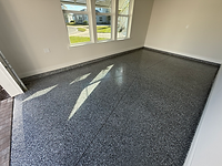 Modern finish concrete coated garage floor in jacksonville fl
