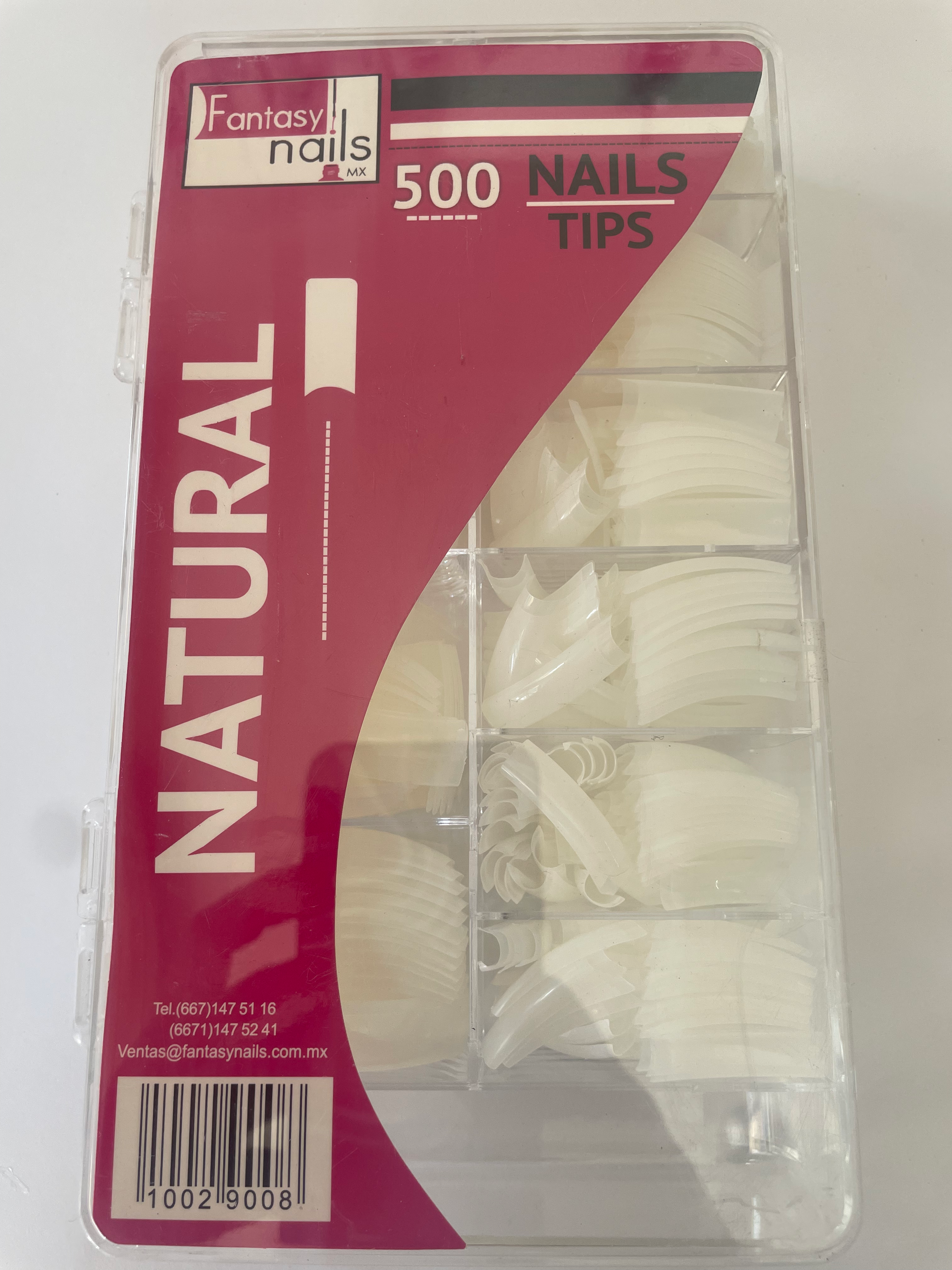 Tips Cuadrado 500pz Natural