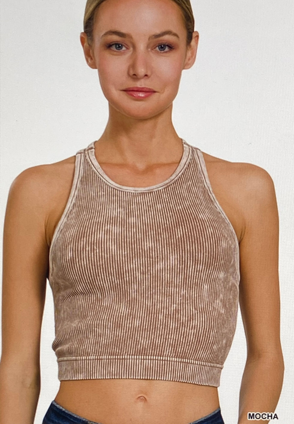 Thumbnail: Washed Ribbed Seamless Tank