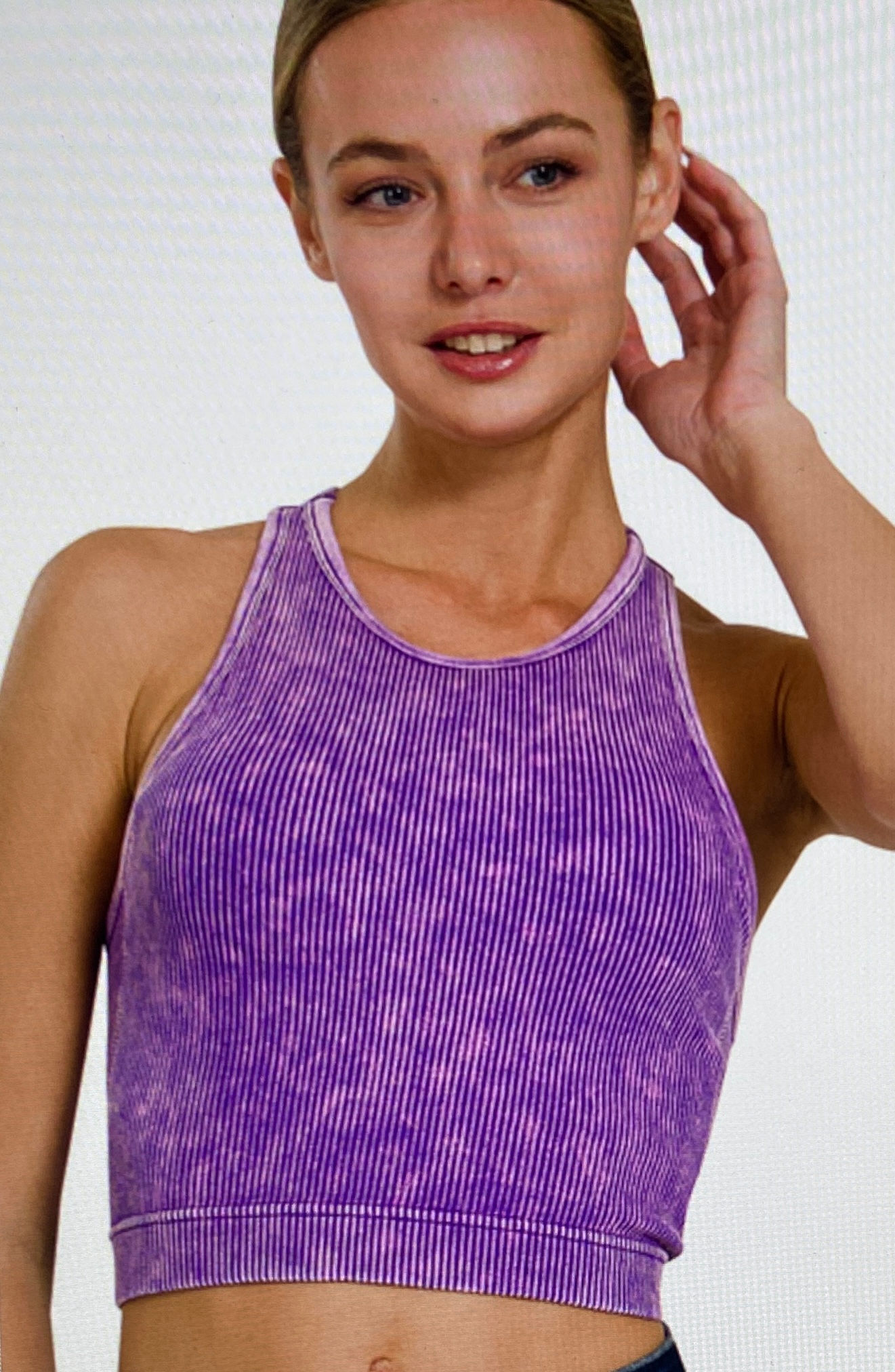 Washed Ribbed Seamless Tank