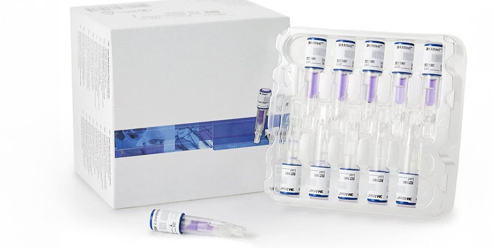 Análisis de ampollas de riesgo biológico - indicadores biológicos odontología