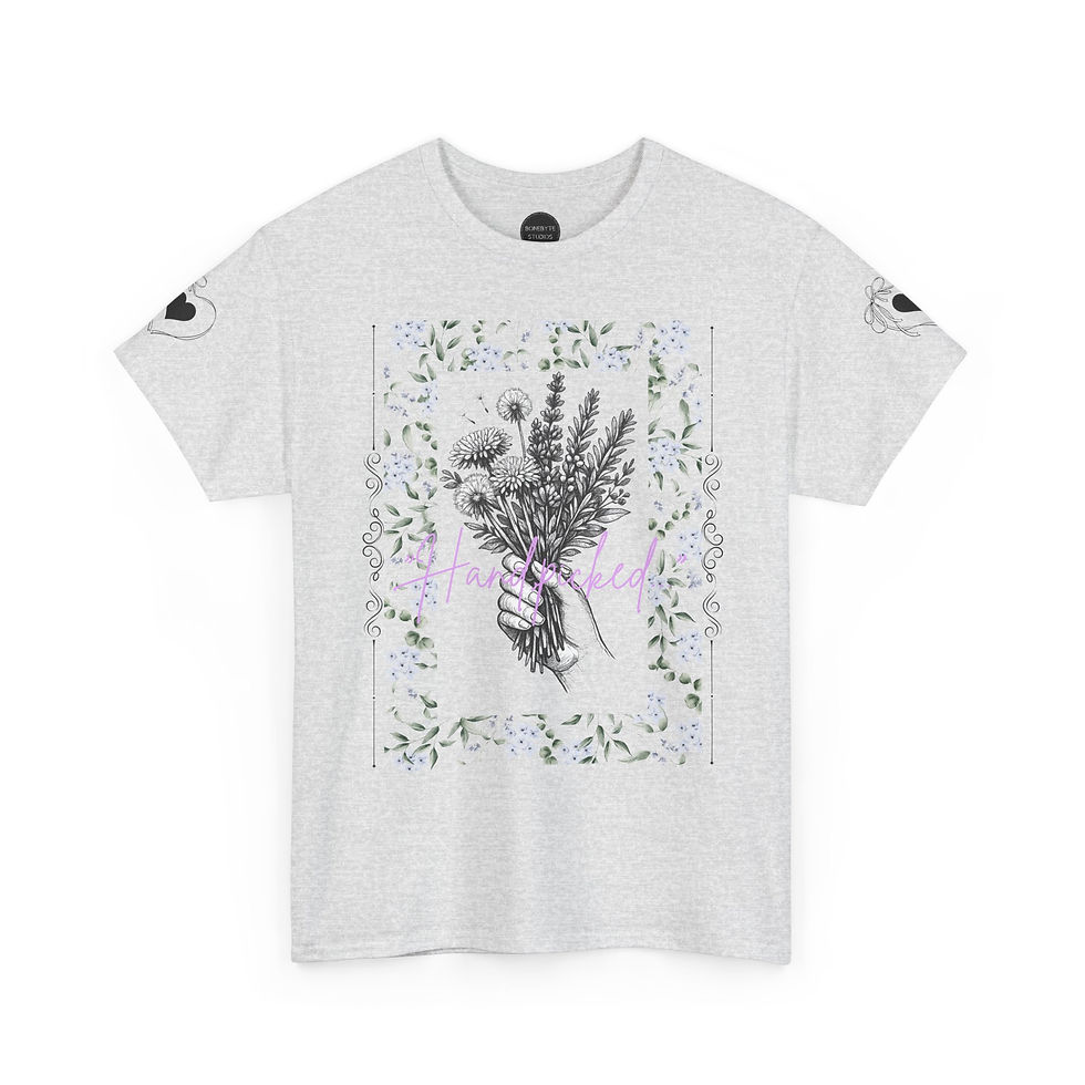 Thumbnail: Botanical Heart Tee — Floral Anatomical Heart Graphic Shirt
