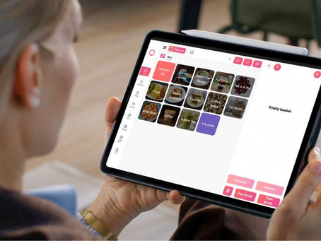 POS Software running on tablet