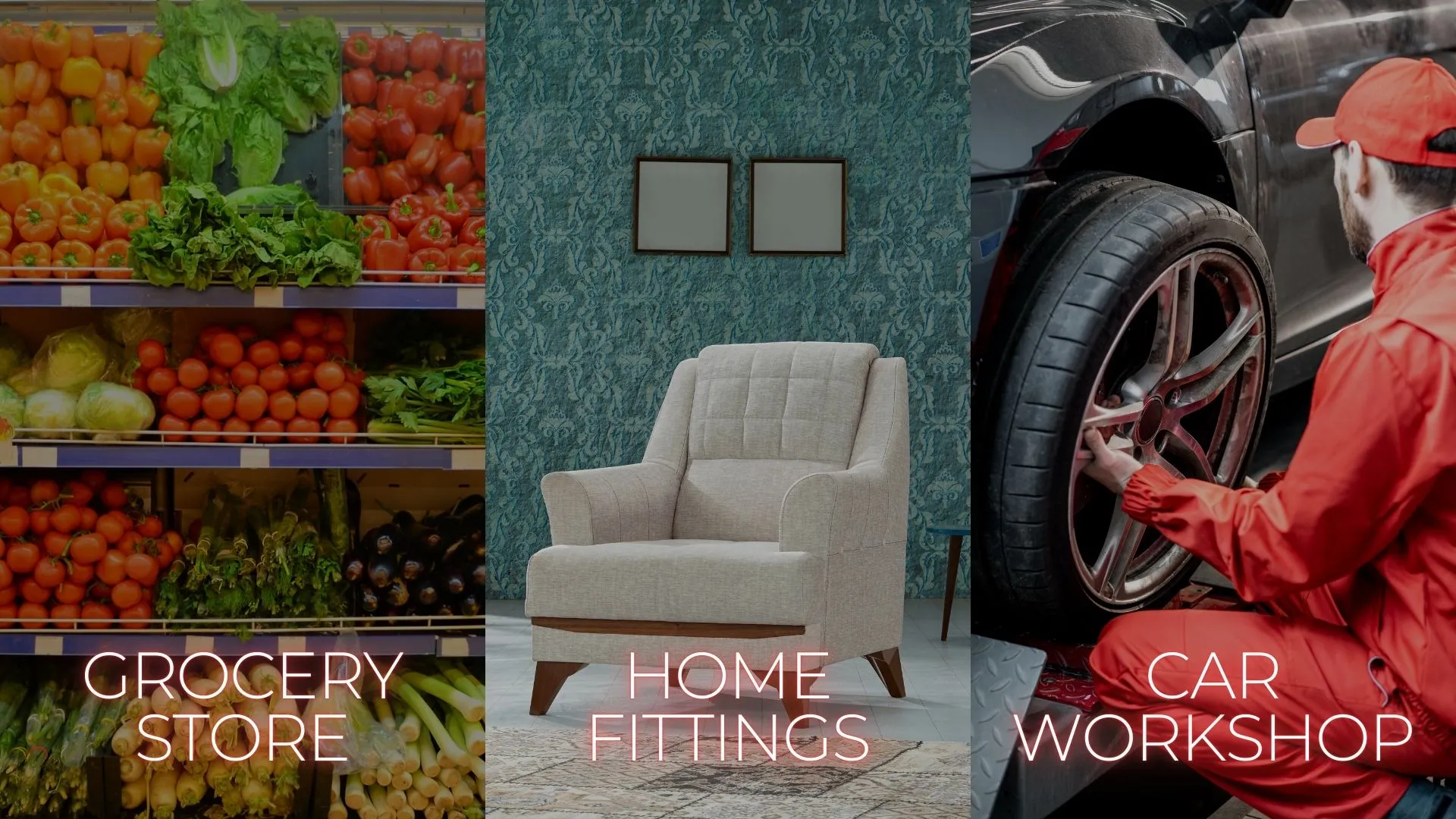 POS system for grocery store, home fittings, and car workshop