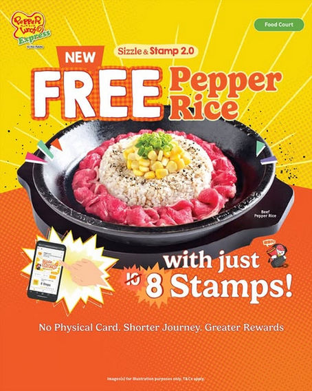 Pepper Lunch Sizzle and Stamps 2.0 Reward Program