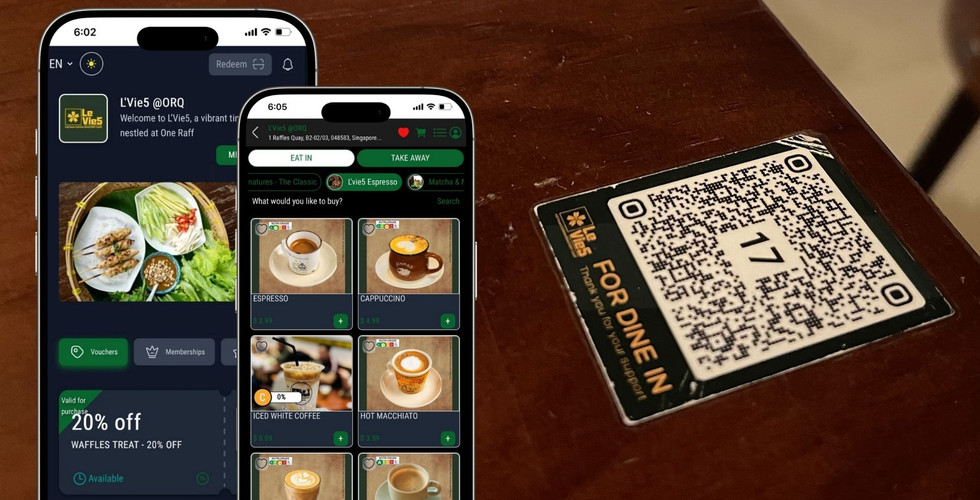 L'vie5 QR code ordering