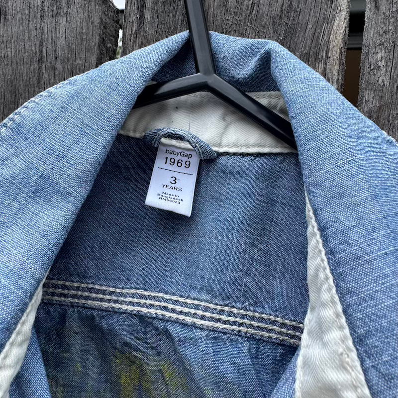 Thumbnail: Budgie (Green) Denim Shirt BabyGap3