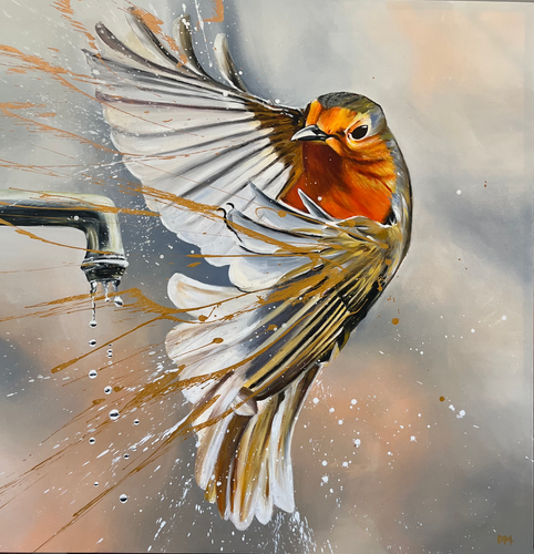 ROBIN & WATER $ 2700 USD | R45 000 ZAR | 1.2m x 1.2m | Darren