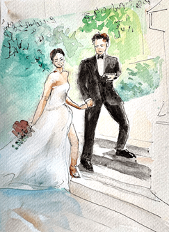 Weddling live illustration