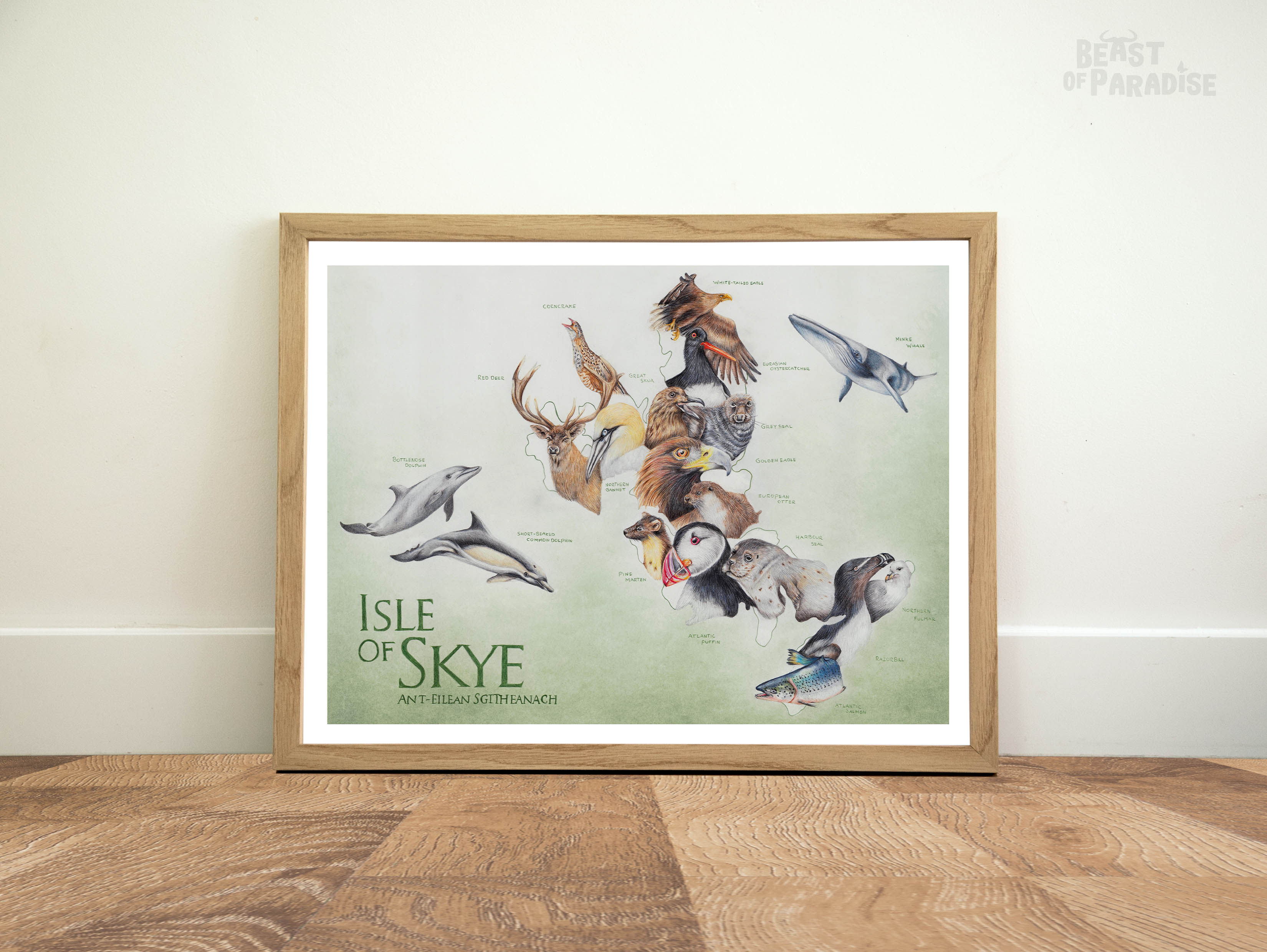 Wildlife of hte Isle of Skye Poster, 30 x 40 cm