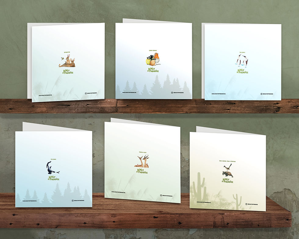 Thumbnail: 6x Funny Animal Cards, Set