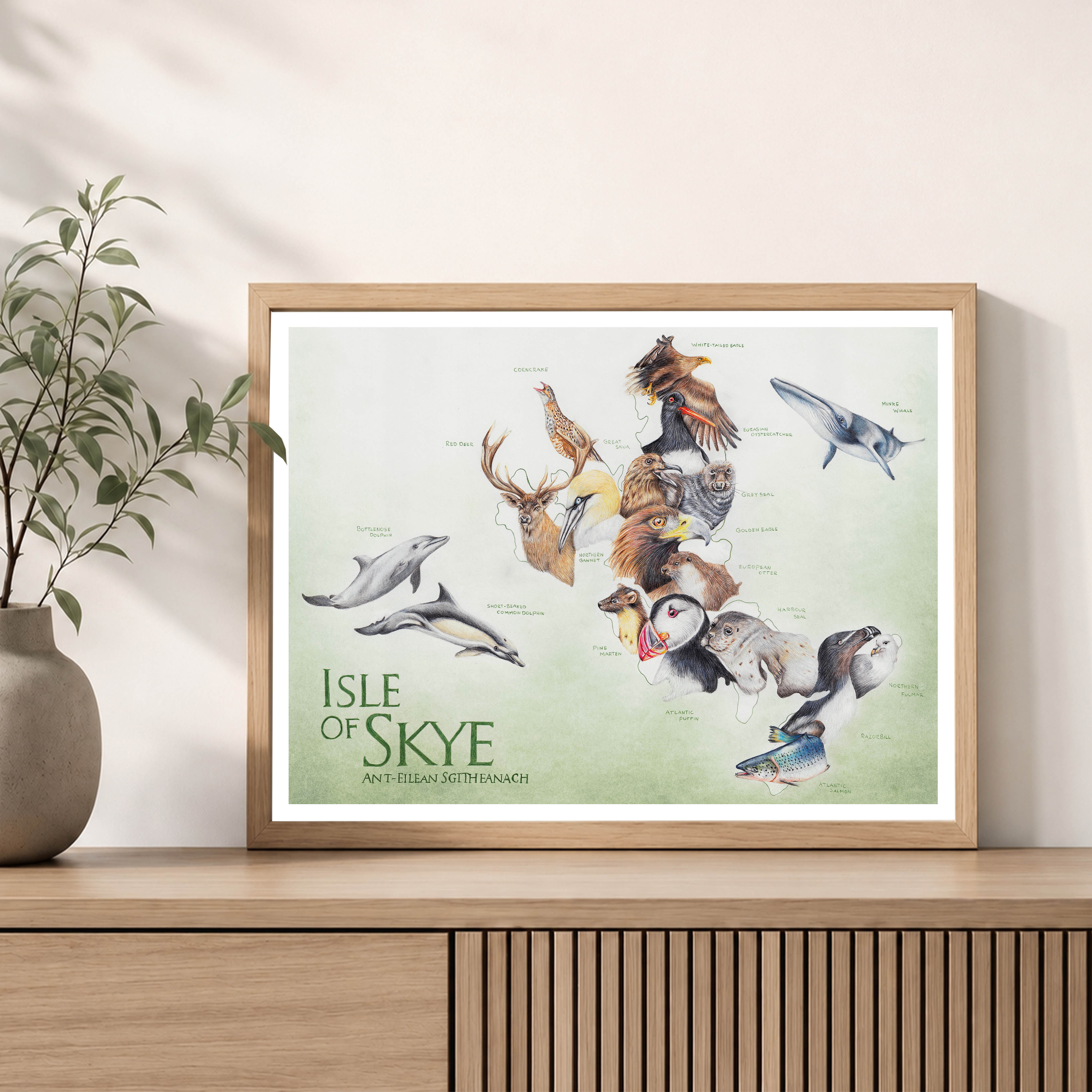 Wildlife of hte Isle of Skye Poster, 30 x 40 cm