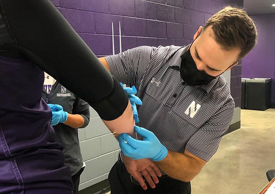 Performing sweat sodium test at Northwestern University